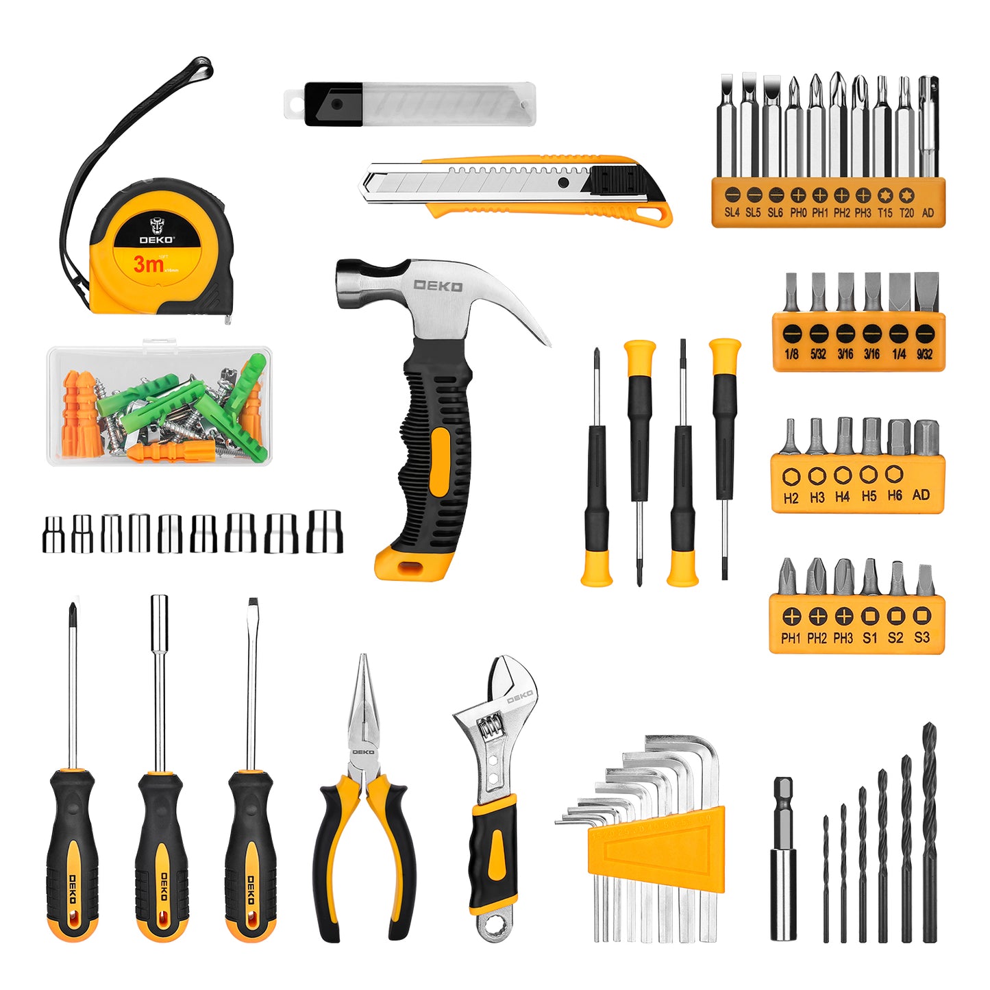 128-Pieces Power Tool Combo Kit with 8V Cordless Drill