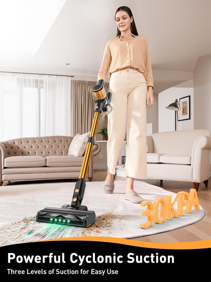 Homeika Cordless Vacuum Cleaner, 28Kpa Powerful Suction, 380W Powerful Brushless Motor, 8-in-1 Lightweight Handheld Vacuum Cleaner, 50-Minute Runtime, Removable Battery, For Pet Hair and Carpets