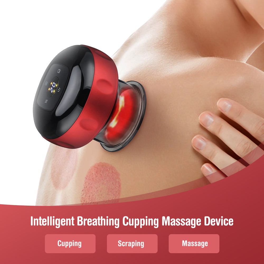 Smart  Infrared Cupping Massager 12 Gears with Remote Control for Pain Relief and Body Detoxification